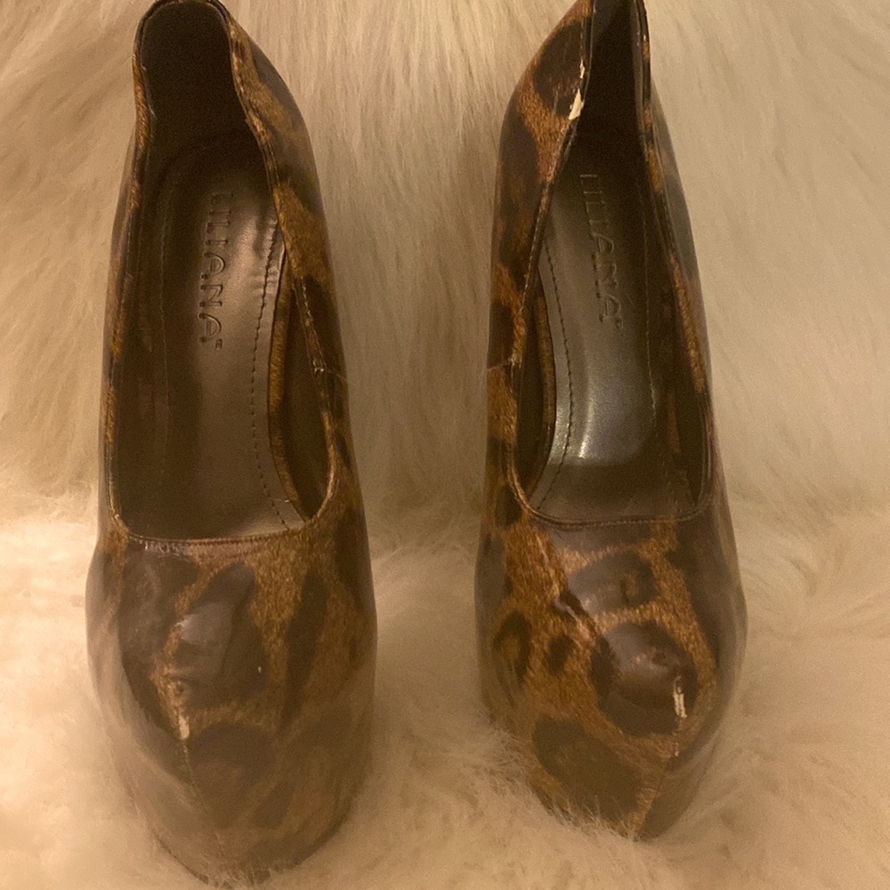 Leopard print high heels